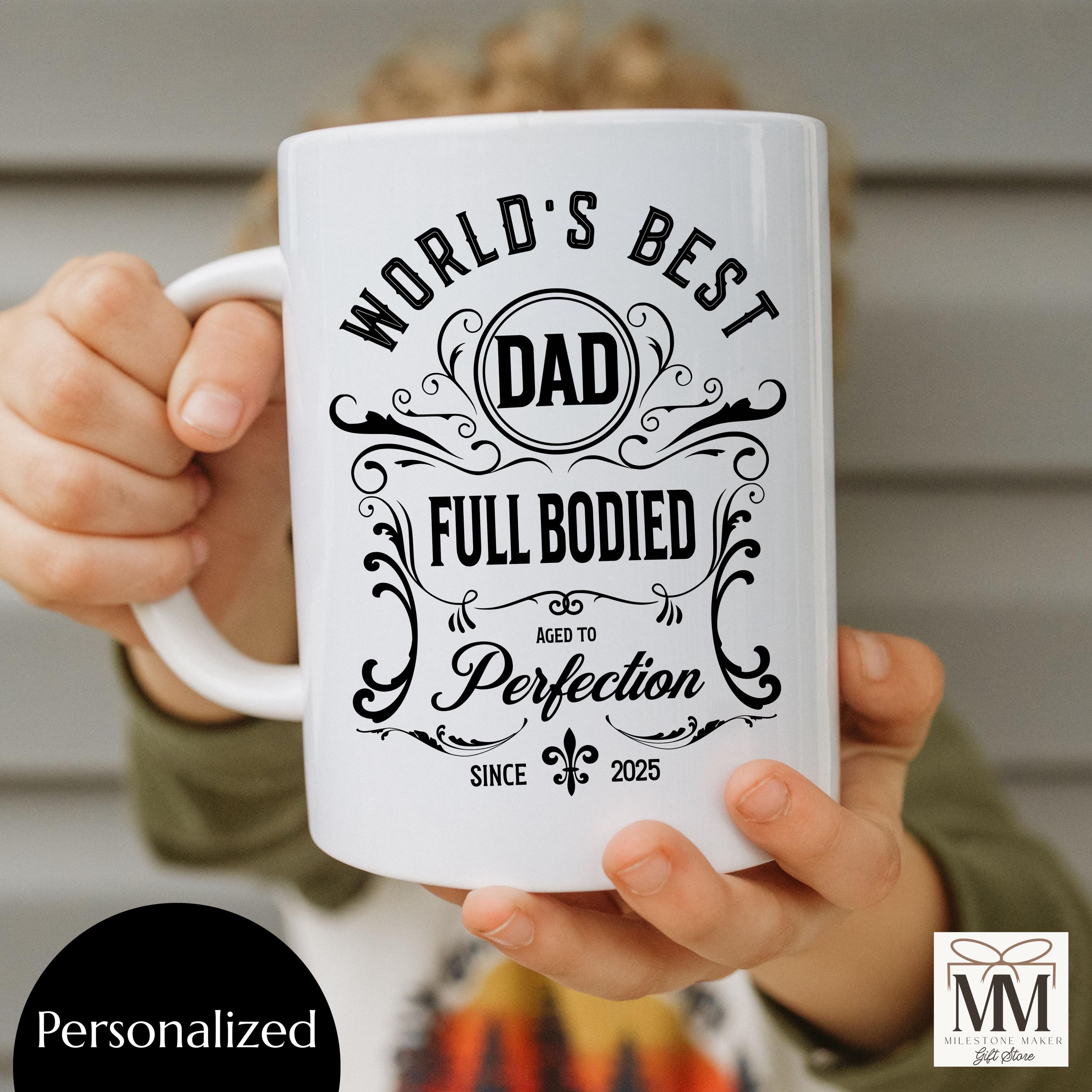 Dad Mugs カード Custom Funny Dad Mug, Gift for Fathers Day From Kids, Worlds Best