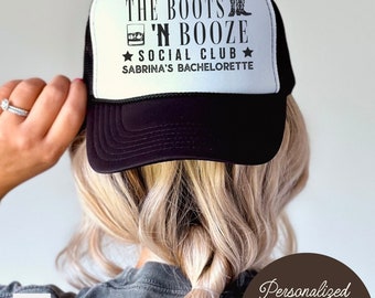 Chapeaux camionneurs Nashville Bachelorette, Chapeaux de fête d'anniversaire Nashville, Chapeaux de voyage Nash Bash pour filles, Chapeaux Western Bachelorette Otto, Cowgirl mariée