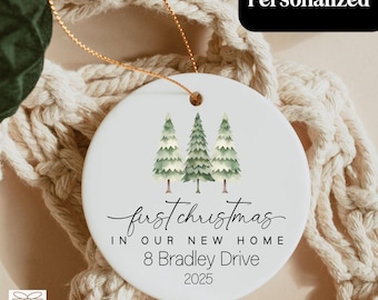 New Home Ornament 2025, Our First Christmas In Our New Home, Custom Gift For First House, Housewarming Gift, New Address Holiday Ornament