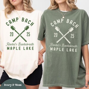 Custom Camp Bach T-shirts, Camping Bachelorette Comfort Color Tees, Cabin Bach Party Bridesmaid Shirts, Hiking Bachelorette Party Shirts