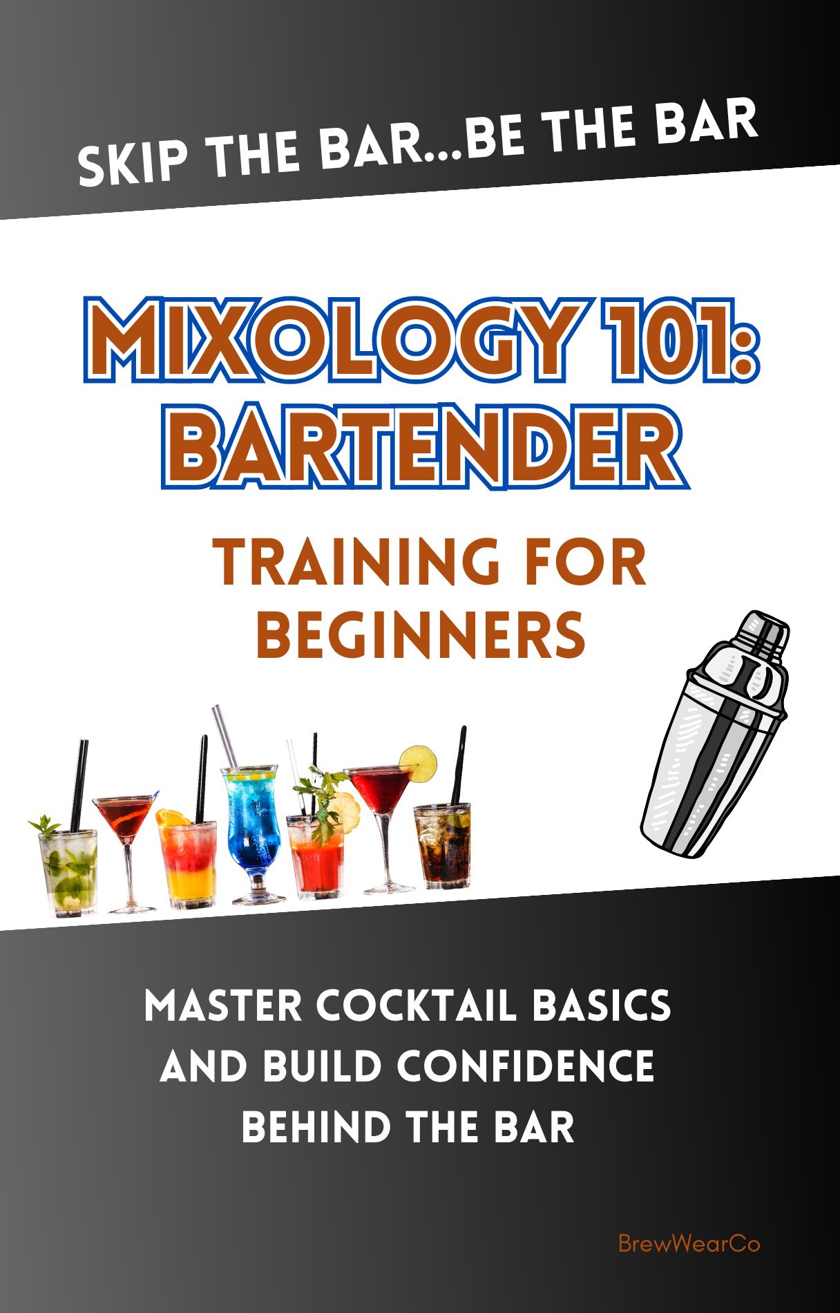 Bartending Guide for Beginners PDF, Mixology Guide, Cocktail