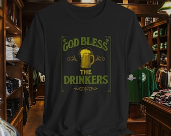 Vintage Pub Style Beer T-Shirt: Funny Irish Drinking Tee