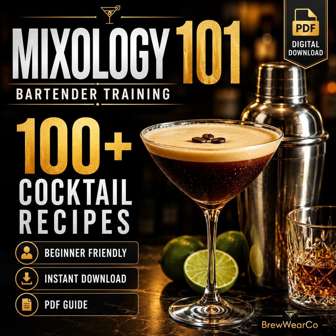 Bartending Guide for Beginners PDF, Mixology Guide, Cocktail