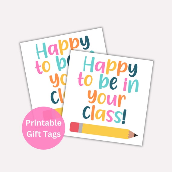 Teacher Gift Tag Printable, Back To School Treat Tag (PDF)