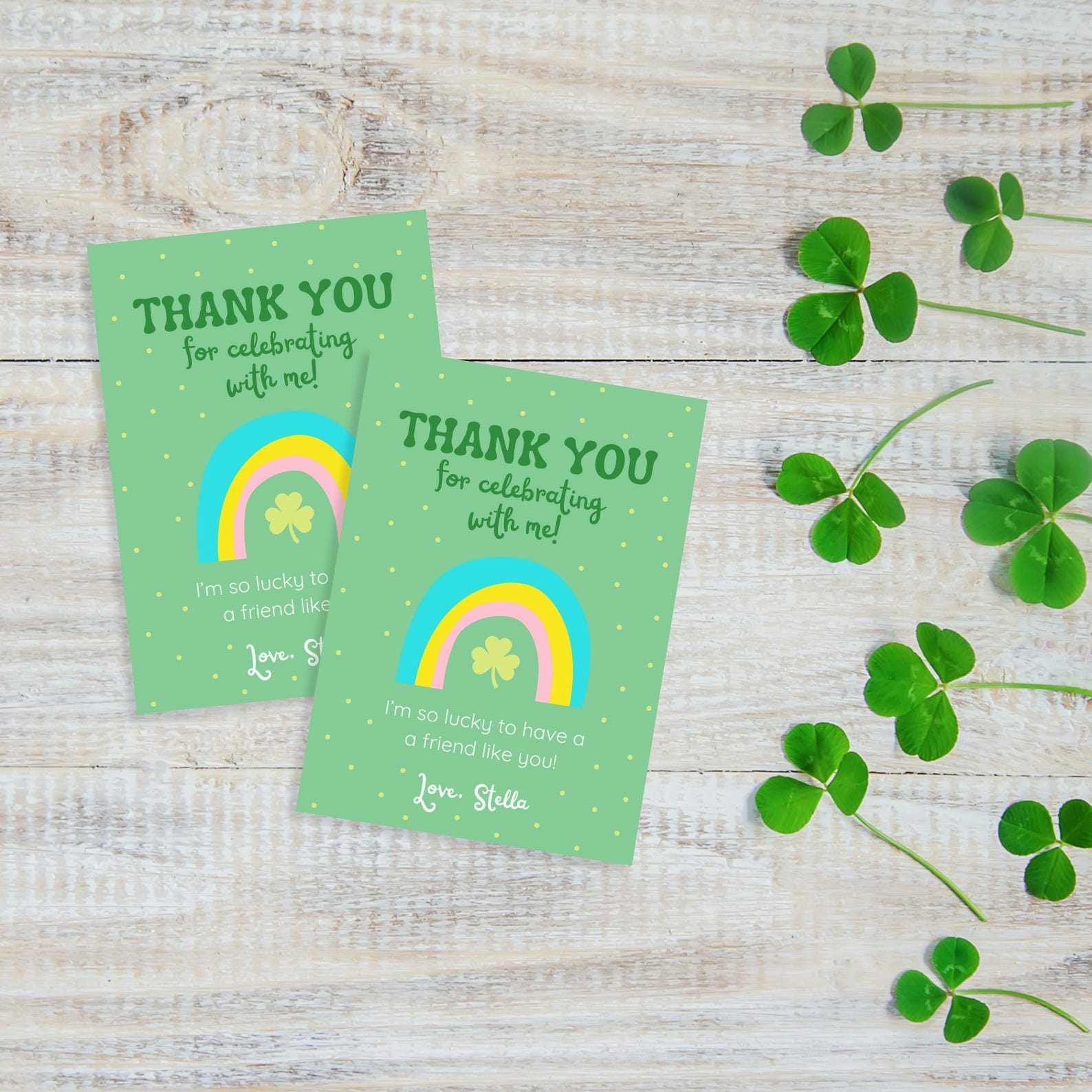 Lucky One Birthday Thank You Tags: St Patricks Day Party Favors ...