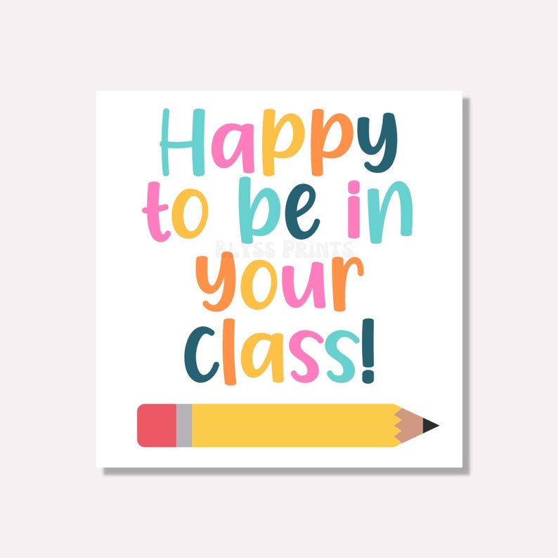 Teacher Gift Tag Printable, Back To School Treat Tag (PDF) image 2