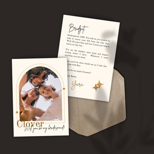 Bridesmaid Proposal Card Template | Minimalist Bridesmaid Photo Card | Will You Be My Bridesmaid | Maid of Honour Proposal Digital Download