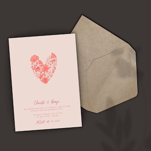 Valentines Engagement Party Invitation Template | Pink Minimalist  Engagement Party Invite | We’re Engaged Invite | She Said Yes