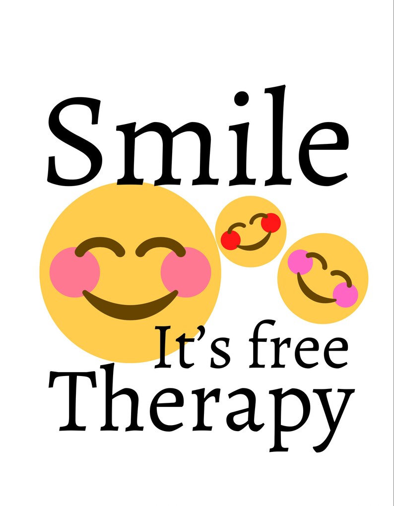Smile It #39 s Free Therapy Smiley Face Digital Design for Sublimation Smile It #39 s Free Therapy Smiley Face Digital Design for Sublimation