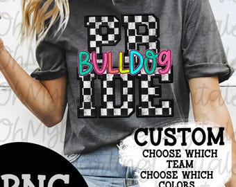 CUSTOM Pride png/Preppy Colorful Retro Team Spirit Png|Game Day Custom Png/Custom School Mascot Png/School Graphic/Custom Sports Digital