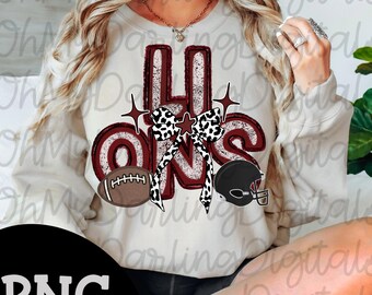 Lions Football Png|Leopard Bow|Preppy Lions|Maroon|Team Spirit Png|School Mascot Png|Sports Png|Game Day Graphic|Football Season Png
