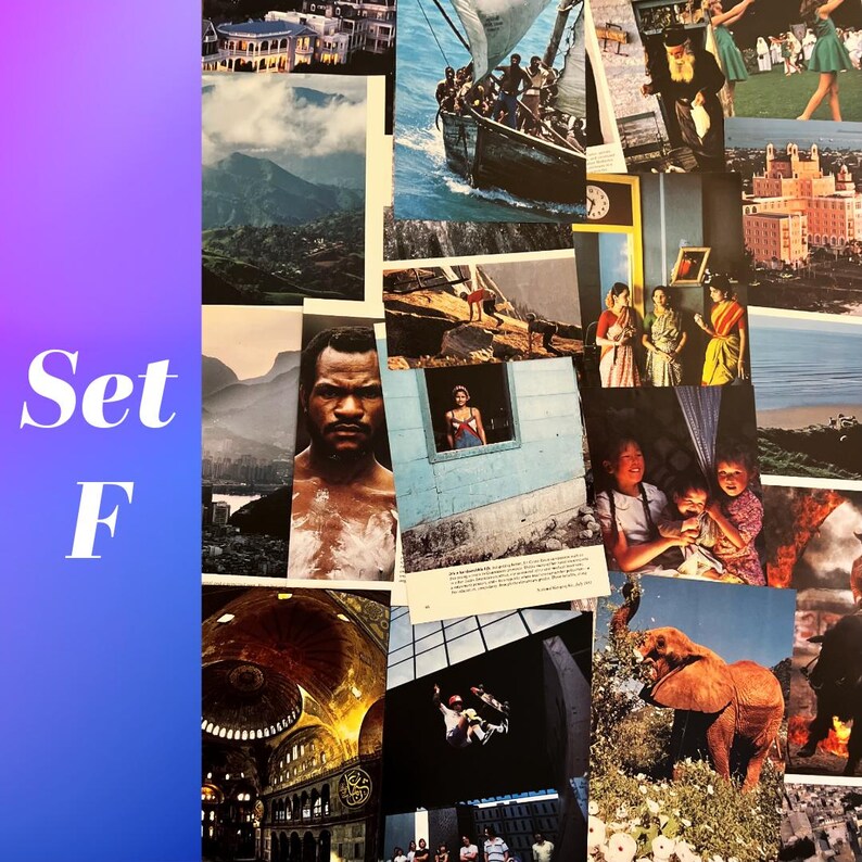 May include: A collage of images featuring a variety of subjects, including people, landscapes, and animals. The images are arranged in a random pattern and are of varying sizes and shapes. Some of the images are in color, while others are in black and white.