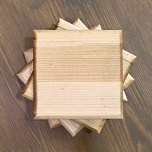 Handmade Maple Drink Coasters: Modern Home Decor, Set of 4