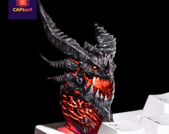 Handmade Deathwing Keycap: World of Warcraft PBT Cherry MX Key Cover