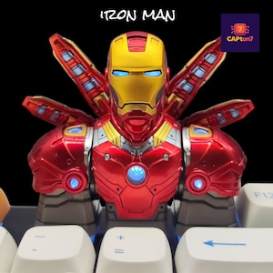 Limited Series-Handmade Ironman Mark VII Keycap set: Cherry MX Mechanical Keyboard PBT Keycaps