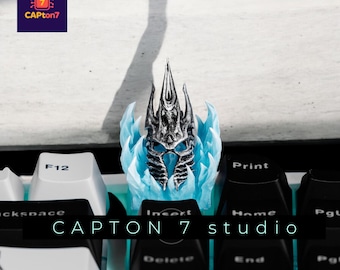 Lich King Helmet Keycap: World of Warcraft, Cherry MX, PBT