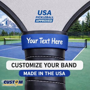 Custom Pickleball Band – Personalized Paddle Grip Name Band | Pickleball Gift for Players | Made in USA |
