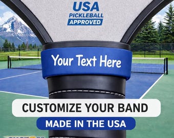 Custom Pickleball Band – Personalized Paddle Grip Name Band | Pickleball Gift for Players | Made in USA |