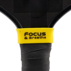 Focus and Breathe Pickleball Grip Band – Motivational Paddle Gift | 10 Colors for Players & Coaches