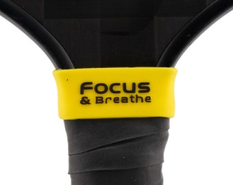 Focus and Breathe Pickleball Grip Band – Motivational Paddle Gift | 10 Colors for Players & Coaches
