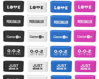 Pickleball Bands for Paddles – Custom, Funny, and Motivational Grip Accessories | 10+ Color Options