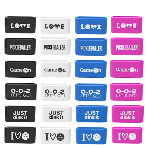 Pickleball Bands for Paddles – Custom, Funny, and Motivational Grip Accessories | 10+ Color Options