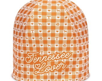Bonnet unisexe TN Lover Beanie (tailles S - L) Vichy plaid orange blanc Tennessee Vols hat