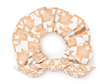 TN Vols Recycled Bow Scrunchie - creamsicle orange