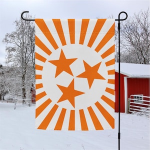 Tennessee Sunshine Garden flag, TN Mini Flag Banner, TN Tristar Home Decor