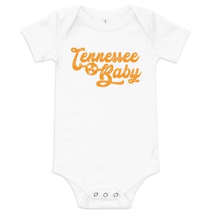 Mono de bebé Tennessee, de manga corta, de una pieza, con varias opciones, texto en naranja