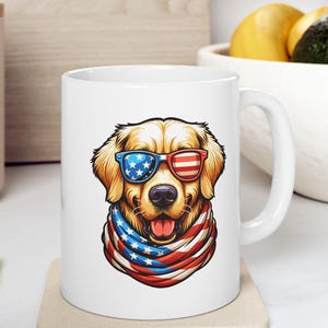 Golden Retriever Ceramic Mug, Gift for Dog Lovers, Cute Puppy Coffee Cup, Dog Mom Mug, Pet Owner Gift, Animal Lover Tea Cup