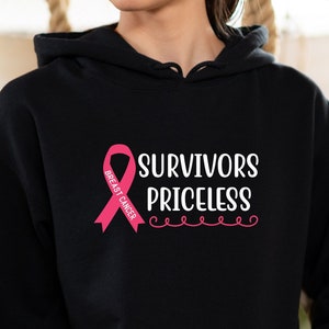 Sudadera con capucha para sobrevivientes de cáncer, regalo para sobrevivientes, regalo del equipo de apoyo, guerrero contra el cáncer, equipo contra el cáncer de mama, concientización sobre el cáncer, regalo para sobrevivientes de cáncer