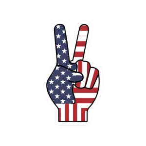 Patriotic Sticker, 4th of July Decal, Independence Day Label, USA Flag Emblem, Festive Holiday Decor, laptop Sticker, Car Bumper Sticker