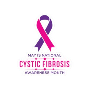Adesivi fustellati per la consapevolezza della fibrosi cistica, nastro di supporto adesivo, regalo per la consapevolezza della salute, adesivo per condizioni mediche, gadget per la consapevolezza della fibrosi cistica