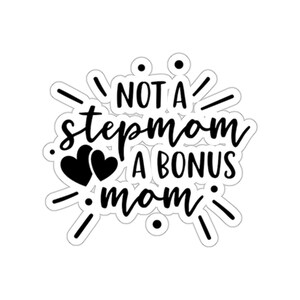 Bonus moeder sticker, bonus moeder reisbagage sticker, laptopsticker, stiefmoeder cadeau, bonus moeder sticker, cadeau voor moeder, cadeau van stiefdochter
