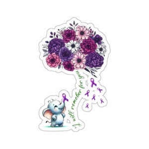 Alzheimer bewustzijn sticker, sticker engelenvleugels, ziekte van Alzheimer, paars lint, Alzheimer laptop sticker, laptop sticker, Tumbler sticker