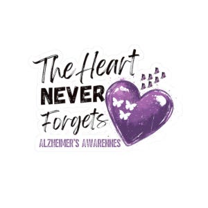 Alzheimer bewustzijn sticker, dementie ondersteuning vinyl sticker, geheugenverlies liefdadigheidsinzamelingsactie, geestelijke gezondheid advocaat laptop sticker, auto sticker