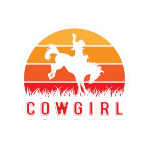Stickers cow-girl, décalcomanies pour bottes de cow-girl chevaux western, vinyles autocollants cow-girl rodéo, autocollants cow-girl pour ordinateur portable, tour de table cow-girl
