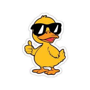 Duck Sticker, Cute Sticker, Funny Duck Sticker, Gift For Duck Lover, Water Bottles, Laptop Sticker, Meme Sticker, Rubber Duck, Duck Lovers