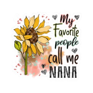 Nana-Aufkleber, gesegneter Nana-Aufkleber, Nana-Auto-Aufkleber, Oma-Aufkleber, Oma-Aufkleber, Muttertagsgeschenk, Nana-Herz-Aufkleber, Geschenke für Oma