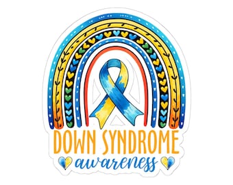 Down-syndrom Aufkleber, Inspirational Support Geschenk, Fürsprache für besondere Bedürfnisse, Feiern Vielfalt, Wasserflasche Aufkleber, Auto Aufkleber