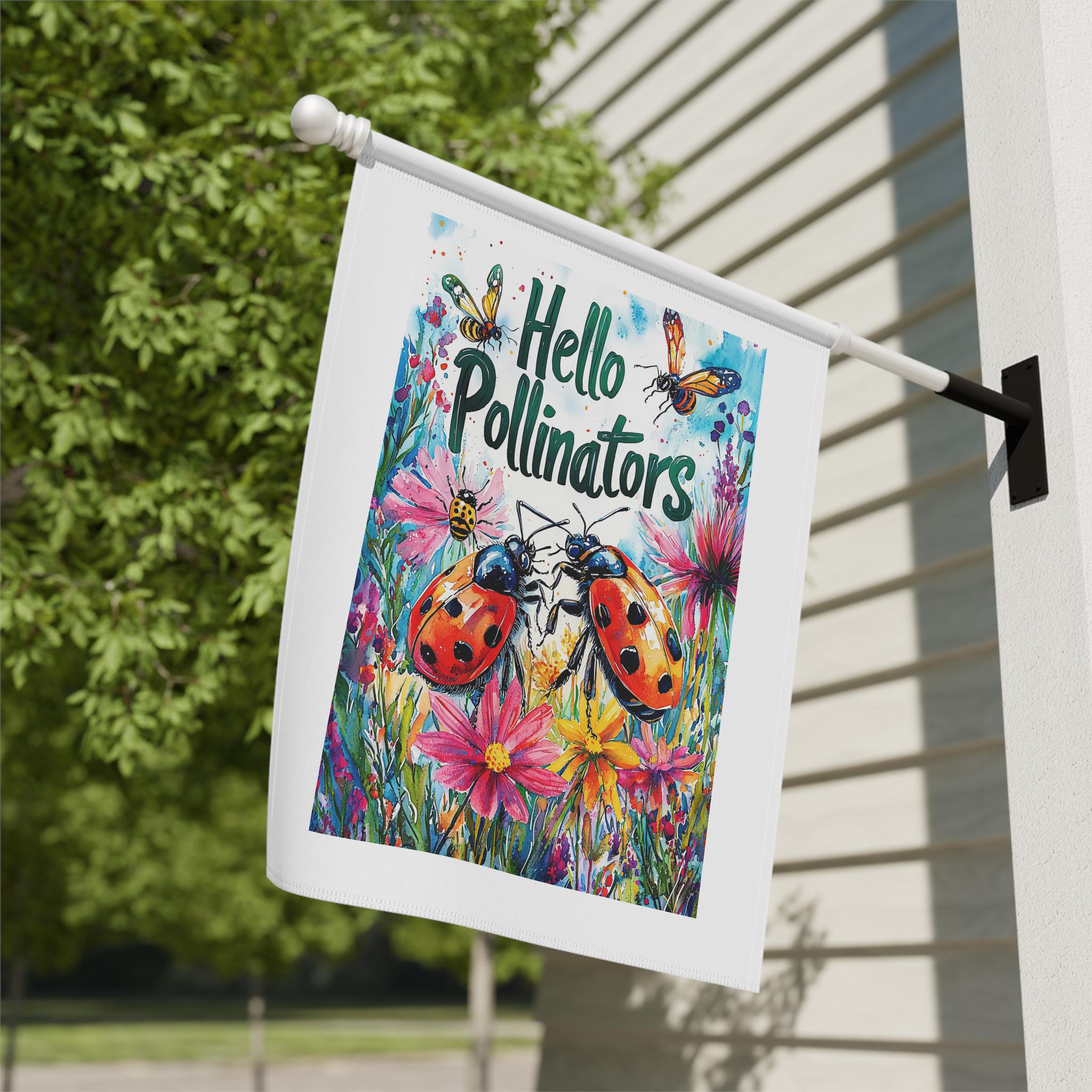 National Pollinators Month Yard Sign, Flower Banner, Garden Decor ...