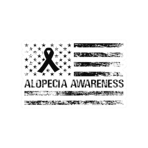 Adesivi Kiss-Cut per la sensibilizzazione sull'alopecia, adesivi "Baldi e belli", pacchetto di adesivi per il supporto alla caduta dei capelli, sensibilizzazione sulle malattie invisibili, positivo