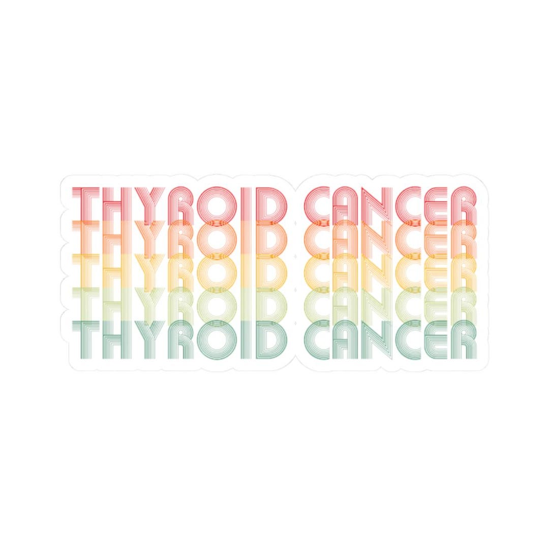 Thyroid Sticker Rwalistic Thyroid Cancer Rainbow Repeat Stickers, Awareness Sticker Sheet - Etsy