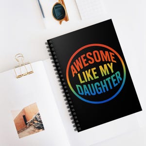 Carnet de notes pour la fête des pères, cahier à spirales pour la fête des mères, cadeau génial comme ma fille, journal intime pour papa, cadeau pour le nouveau papa