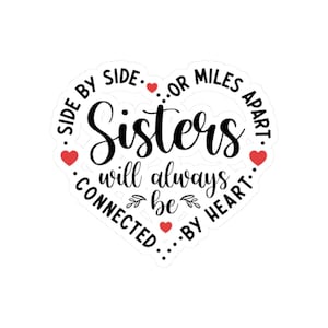 Sticker soeur, sticker juillet fête de l'amitié, stickers pour scrapbooking, ordinateur portable, bouteille d'eau, téléphone, journal, sticker mignon, cadeau pour soeur