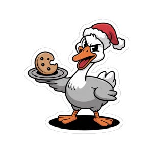 Christmas Sticker, Festive Goose Stickers, Holiday Decor, Planner Accessories, Gift Tags, Party Favors, Christmas Crafts