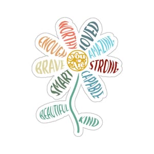 You are Enough Sticker, Water Bottle Sticker,  Laptop Sticker, Self Love, Motivational Sticker, Positive Sticker, Mental Health Sticker Gift