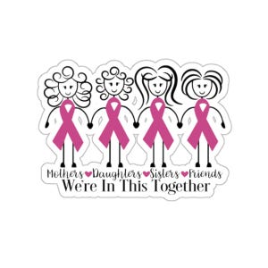 Breast Cancer Awareness Sticker, Breast Cancer Support, Gift for Cancer, Breast Cancer Gift, Cancer Warrior, Cancer Fighter, Cancer Survivor