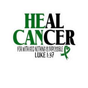 Pegatina de "Curación del Cáncer", Concientización sobre el Cáncer de Hígado, Calcomanía para Leucemia, Calcomanía para Laptop, Calcomanía para Botella de Agua, Calcomanía de Cinta de Apoyo, Superviviente de Cáncer